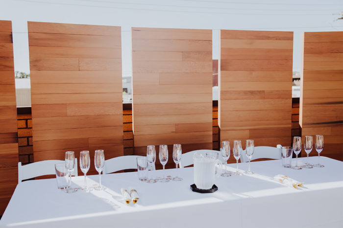 table set up for 4 people
