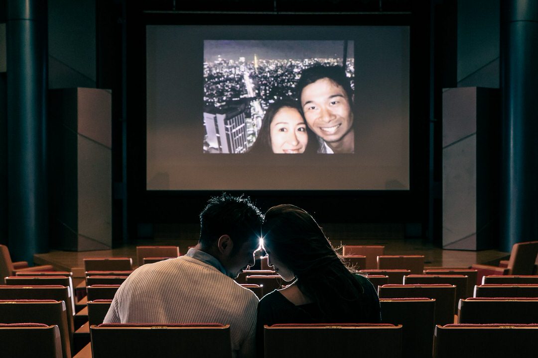 private movie screening for the perfect proposal